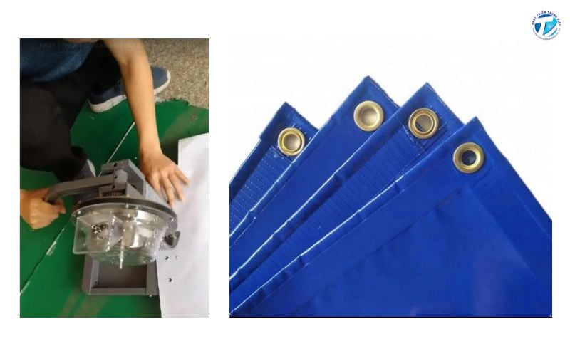  Khoen ore giúp tạo ra một lỗ xỏ giúp thi công bạt chắc chắn 